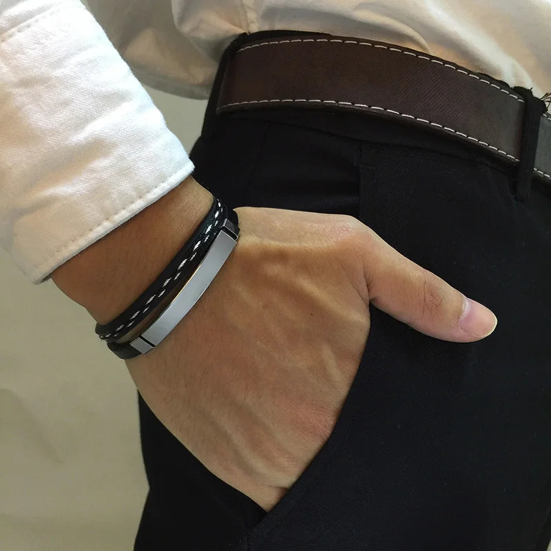 Office Leather Bracelet 